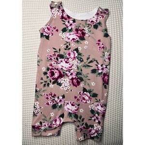 Lovely Grace Shop Floral Overall Cap Straps Size 9 Months